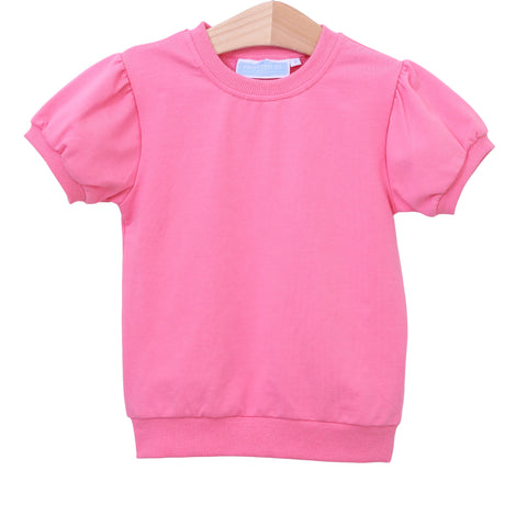 Landry Puff Sleeve Top-Pink