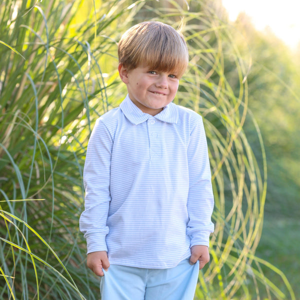 Jackson Polo-Light Blue Stripe