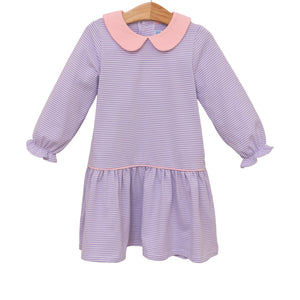 Katherine Dress-Lavender Stripe