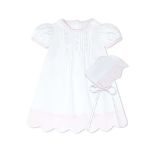 Daygown Set White and Pink