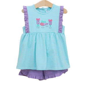 Fishing Lures Girls Short Set