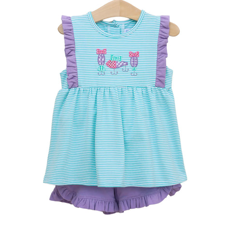 Fishing Lures Girls Short Set