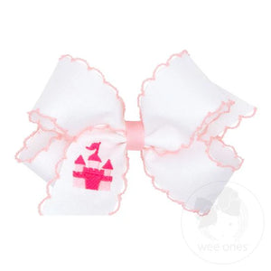 Wee Ones Medium Moonstitch Castle Bow