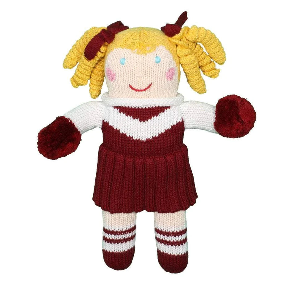 Cheerleader Knit Rattle Doll