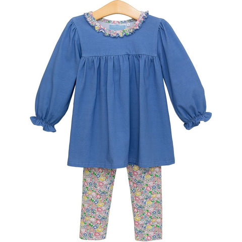 Floral Ruffle Pants Set