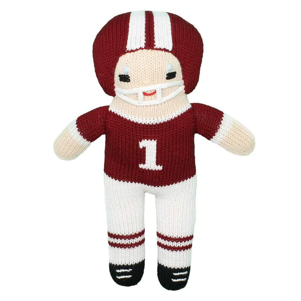Football Player Knit Rattle Doll