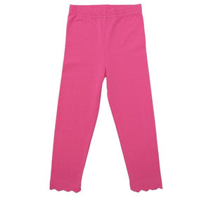 Scallop Leggings-Pink