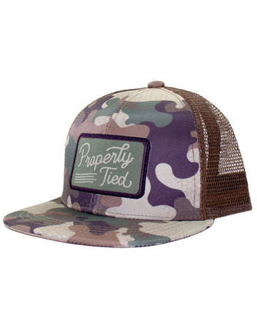 Sportsman Trucker Hat-Delta Woodland Camo