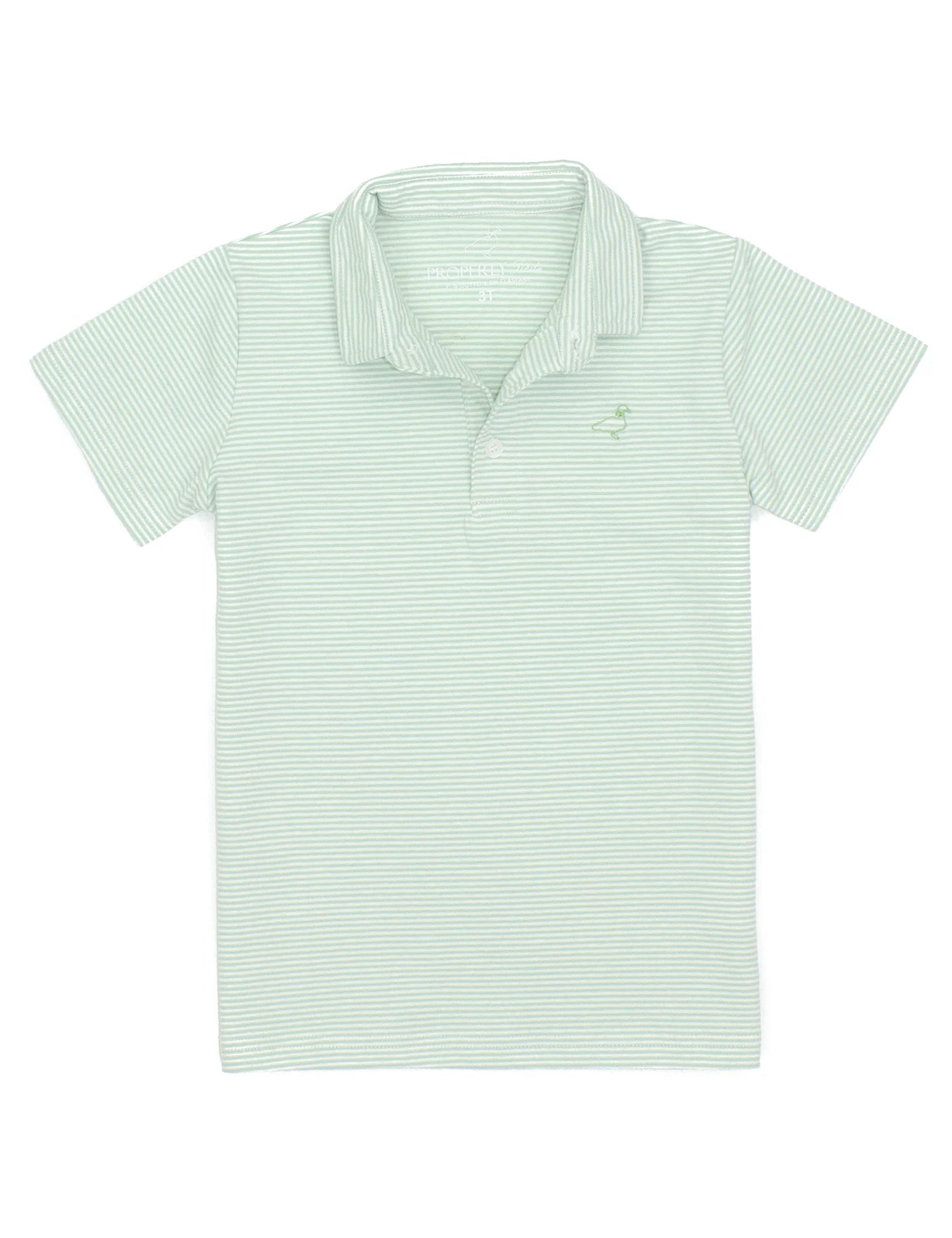 Jackson Polo-Mint Stripe