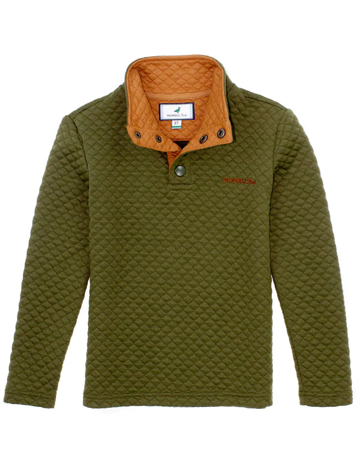 Boys Club Pullover- Olive