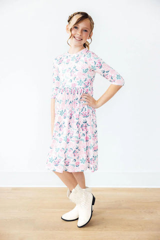 Softly Blooming Twirl Dress