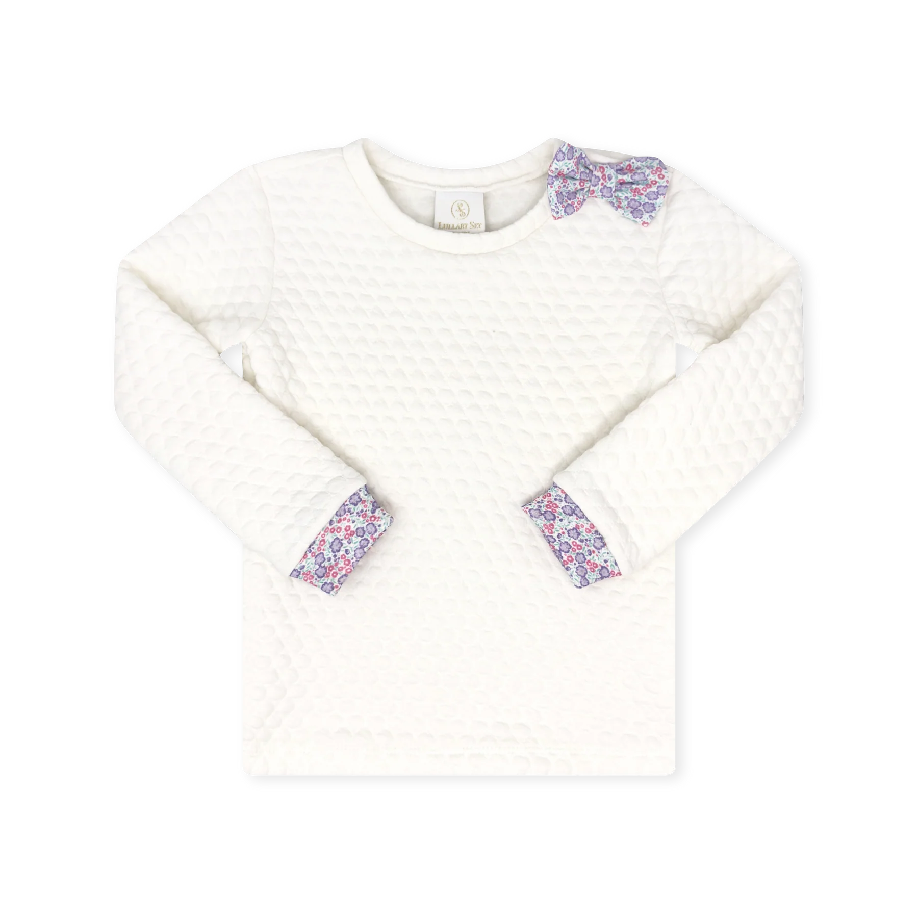 Sweet Pea Floral Quilted Sweatshirt