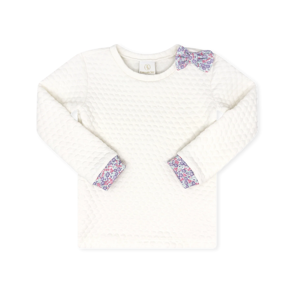 Sweet Pea Floral Quilted Sweatshirt