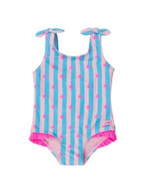 Neon Star Party Tie shoulder Swimsuit