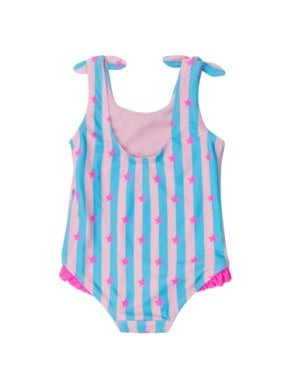 Neon Star Party Tie shoulder Swimsuit
