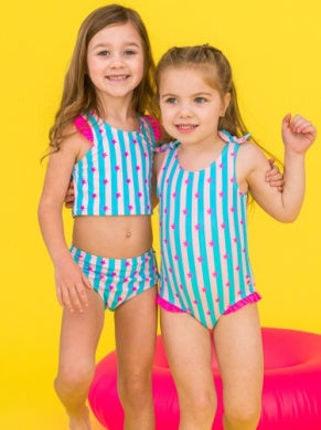 Neon Star Party Tie shoulder Swimsuit