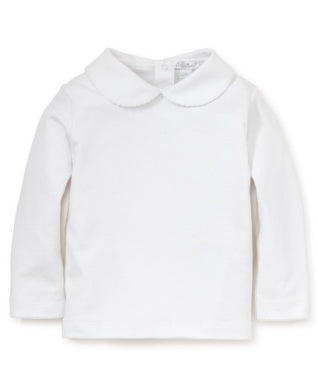 Girls Basic Long Sleeve Tee with Collar