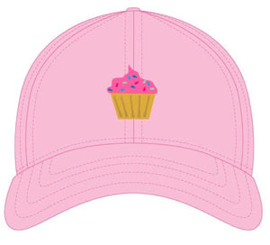 Cupcake Needlepoint on Light Pink Hat