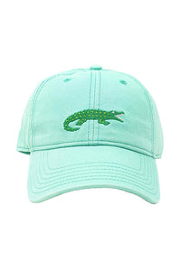 Alligator Needlepoint on Keys Green Hat