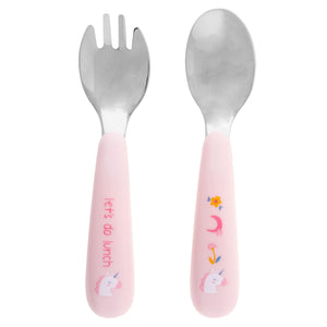 Unicorn Spoon & Fork Set