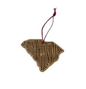 Merry Christmas South Carolina Ornament